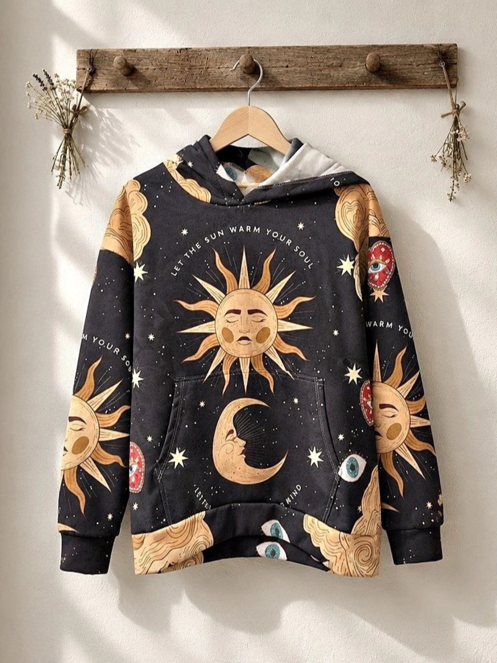 LOOWIE Sun Moon Graphic Hoodie NWT